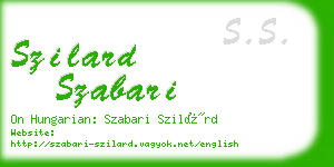 szilard szabari business card